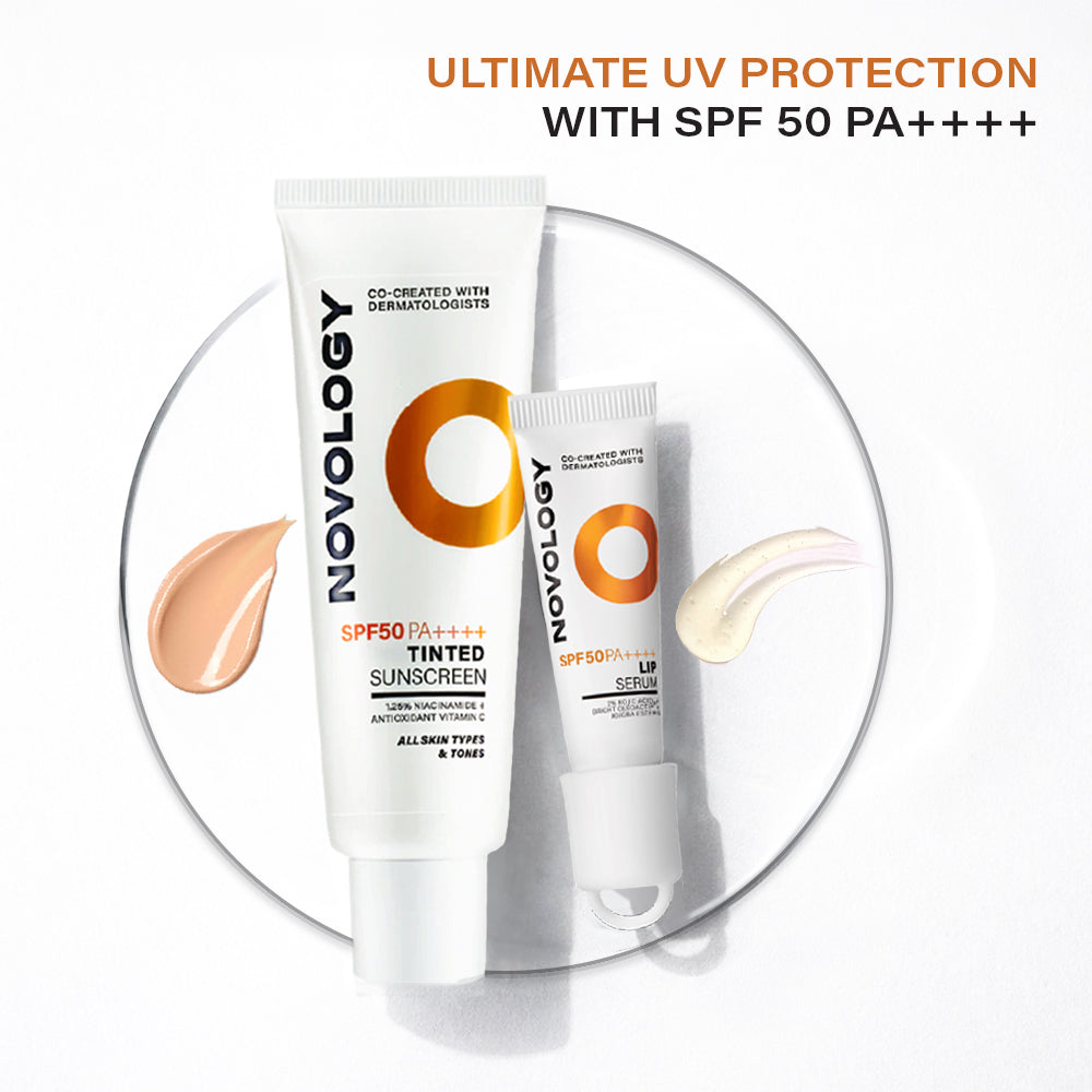 Novology SPF 50 PA++++ Lip Serum + Tinted Sunscreen
