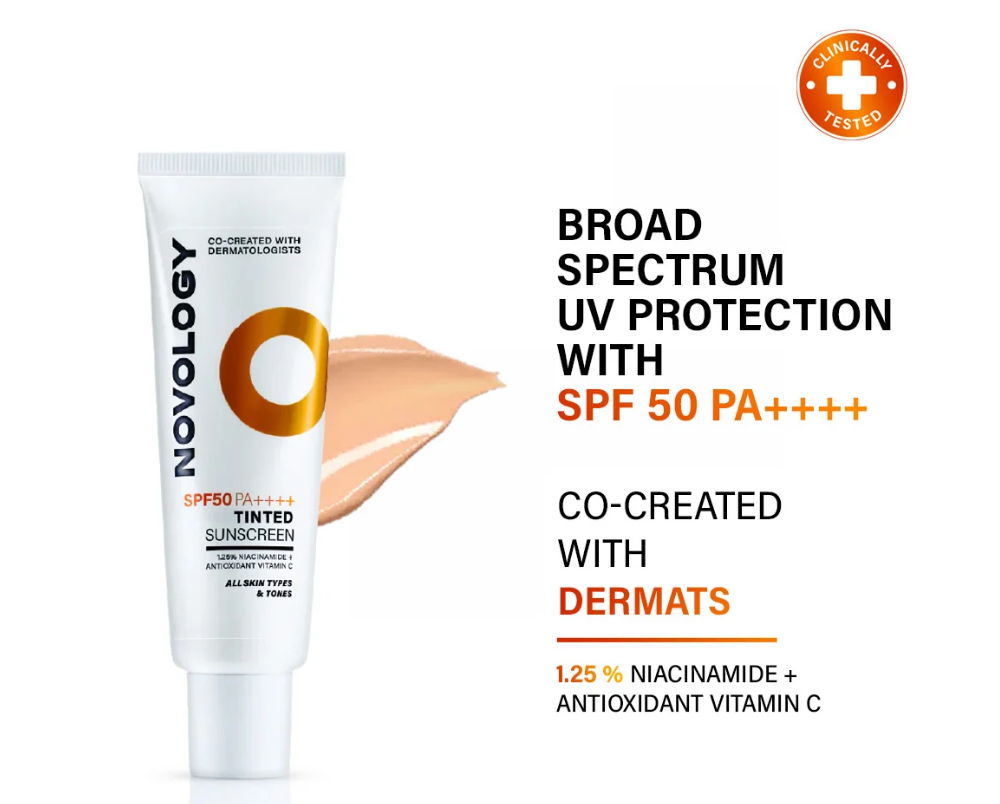 Recommends Novology's daily wear options for all Indian skin tones seeking a perfectly natural face glow.