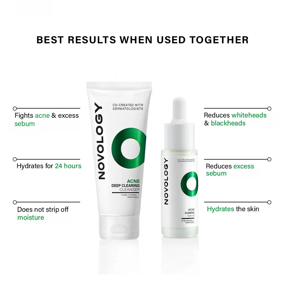 Acne Cleanser & Serum Duo | 100g + 28ml